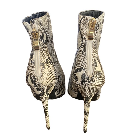 Wild Diva Pointed Toe Print Ankle Boot Stilettos Size 8 - Picture 5 of 8